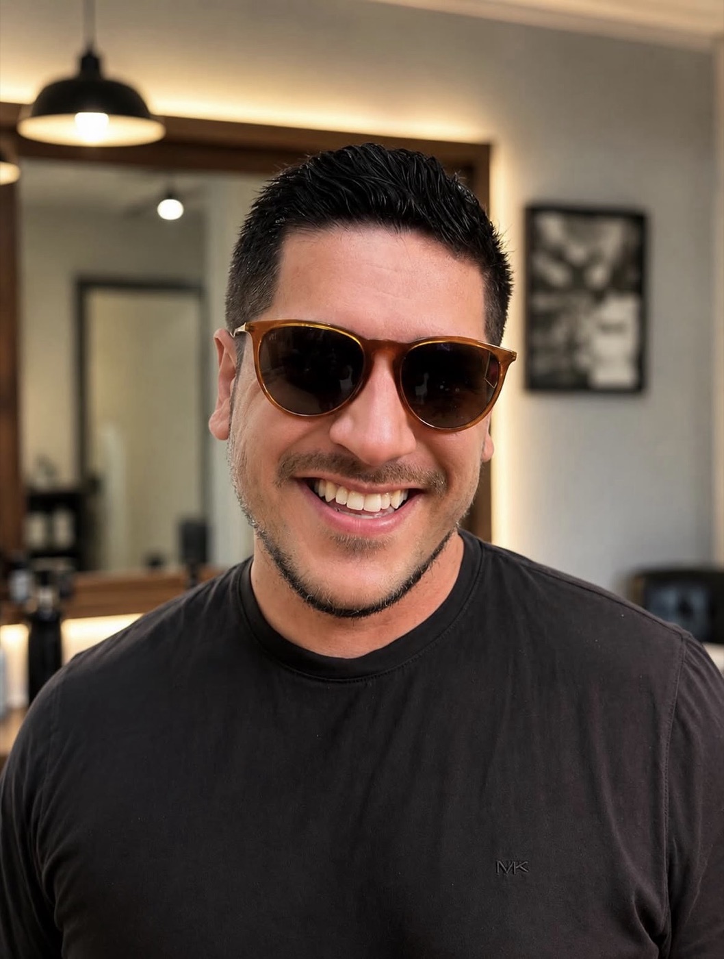 Client with a fresh haircut